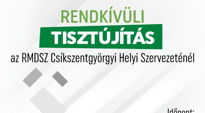 Rendkívüli tisztújítás Csíkszentgyörgy községben