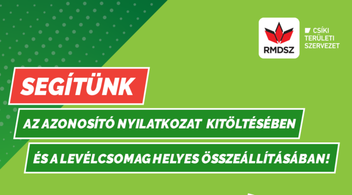 Minden csíki szavazat a magyar nemzetet erősíti – Segítünk a Magyar Ügyek Házában az azonosító nyilatkozat kitöltésében és a levélszavazat összeállításában